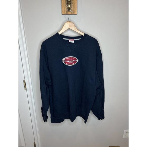 Champion Classics Authentic Apparel Navy Blue Crewneck Sweatshirt - Picture 8 of 8